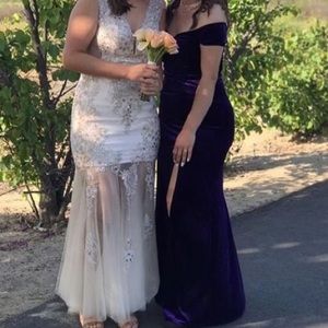Purple velvet prom/formal dress